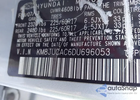 2013 Hyundai Tucson Gls from USA, damaged, VIN KM8JUCAC6DU696053